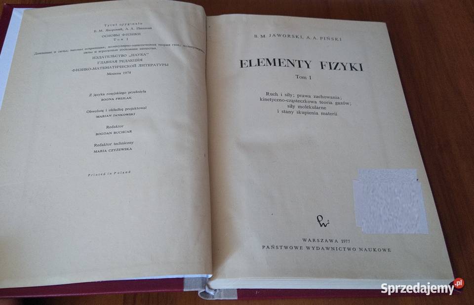 Elementy fizyki T 1 Ruch i siły prawa zachowania Gdańsk
