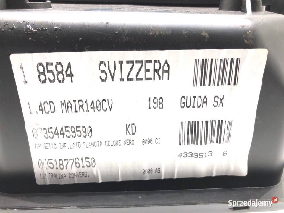 SCHOWEK PASAŻERA FIAT BRAVO II Hatchback PÓŁKA sprzedam