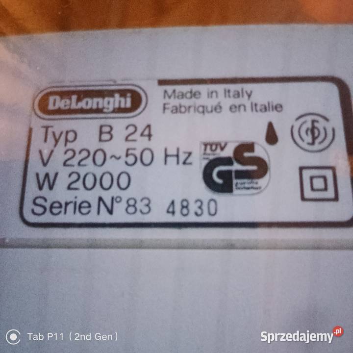 Grzejnik elektryczny DeLonghi 2000W Legnica