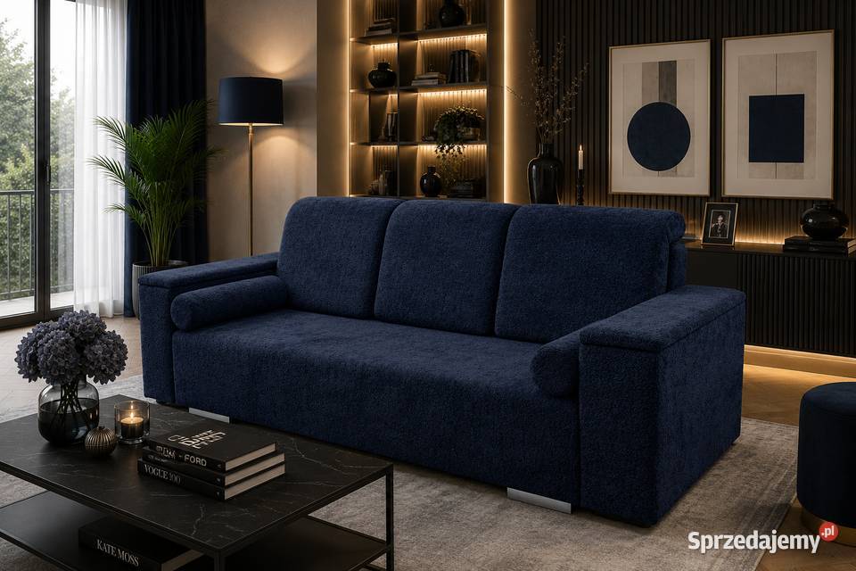 Sofa HOMME 3osobowa Funkcja Spania Schowki w Kępno