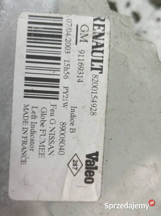 KIERUNKOWSKAZ PRZÓD KOMPLET 8200154928 91169314 świętokrzyskie