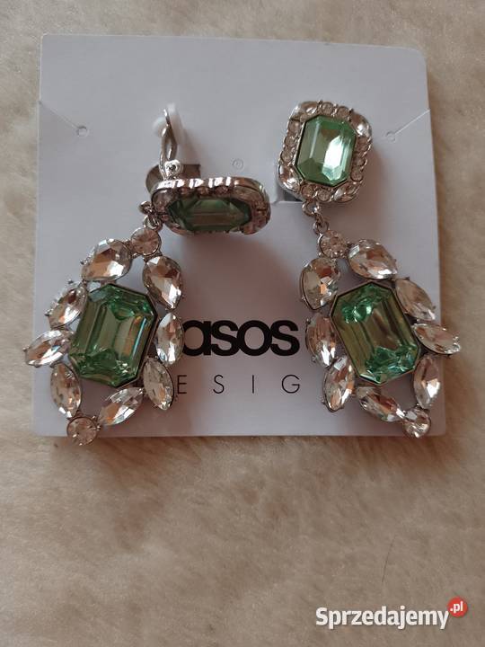 ASOS Długie Bogato zdobione klipsy z Londynu małopolskie