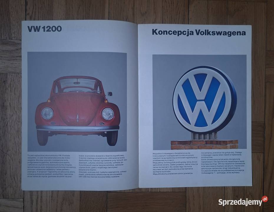 VW Garbus prospekt reklamowy Warszawa