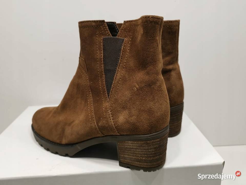 38 GABOR buty damskie botki brązowe zamsz na Szczerbice