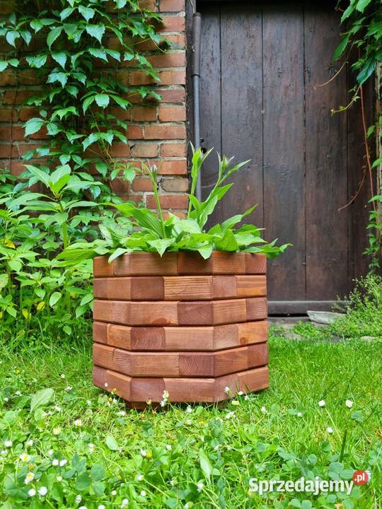Donica drewniana sosnowa OŚMIOKĄTNA Kalety