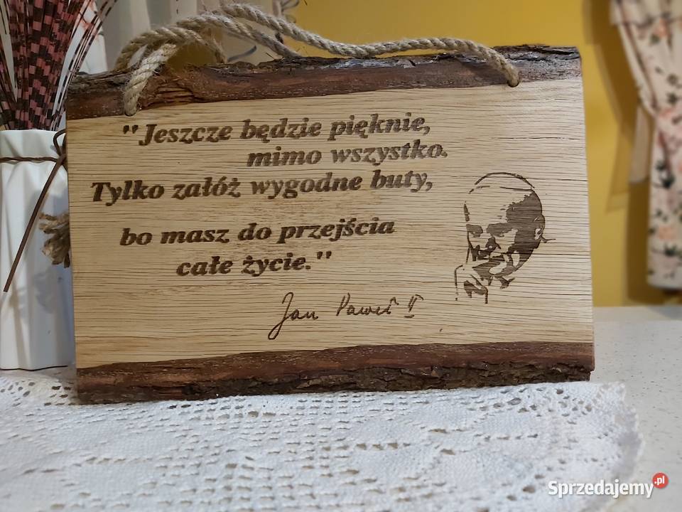 Deseczki ozdobione przywieszka na linie z juty podkarpackie Dobrzechów