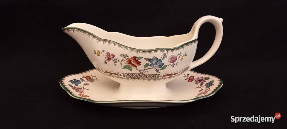 Sosjerka Spode Chinese Rose Porcelana i szkło lubelskie sprzedam