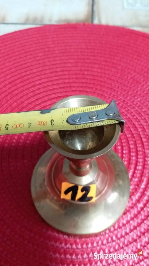 Mosiężny świecznik do salonuVintage Loft odcienie żółtego lubuskie Gorzów Wielkopolski