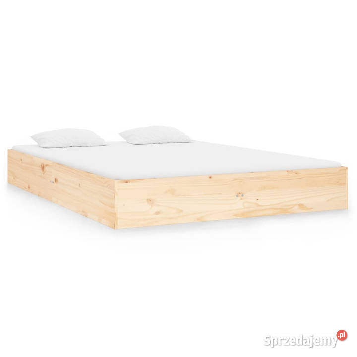 Rama łóżka lite drewno podwójna 120x190 WM820072 203cm sprzedam