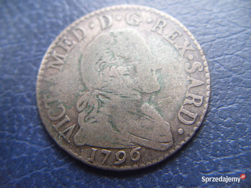 Stare monety 20 soldi 1796 Sabaudia srebro Lesko sprzedam