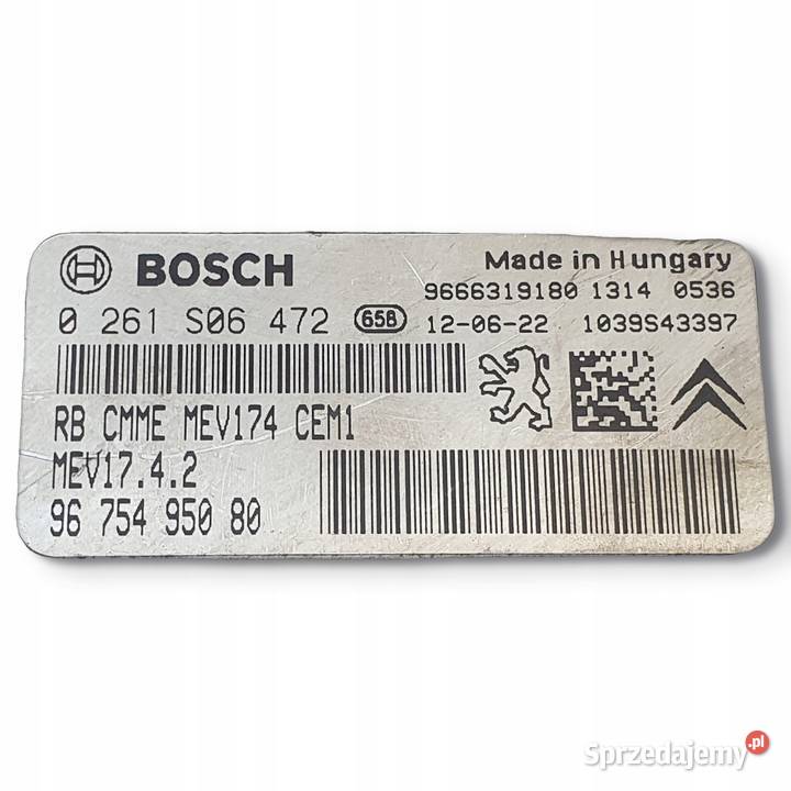 STEROWNIK SILNIKA Peugeot 5008 16 VTI 0261S06472 Chełm
