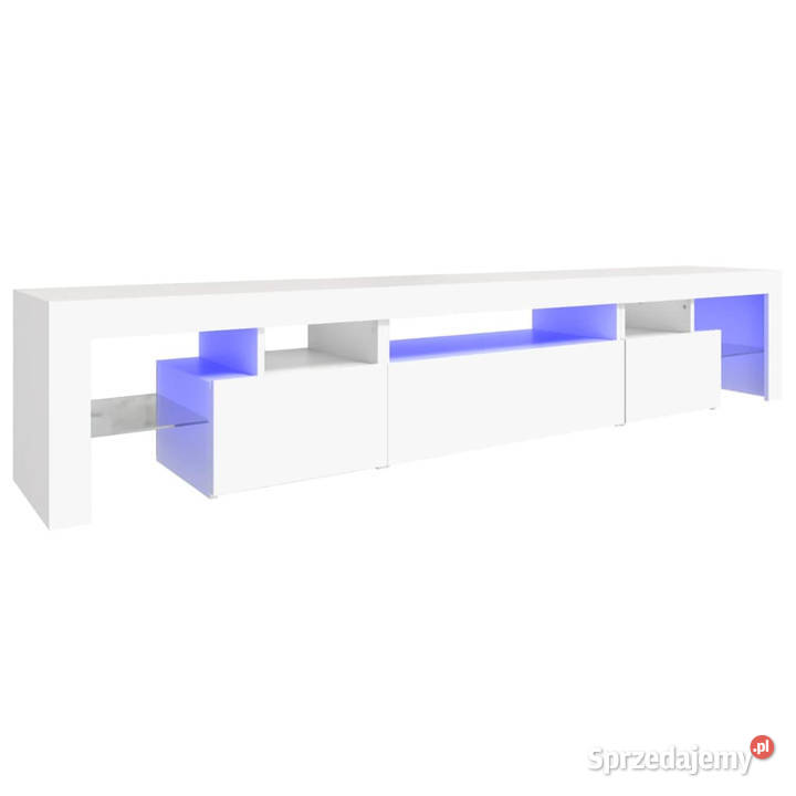 Szafka pod TV z oświetleniem LED biała
