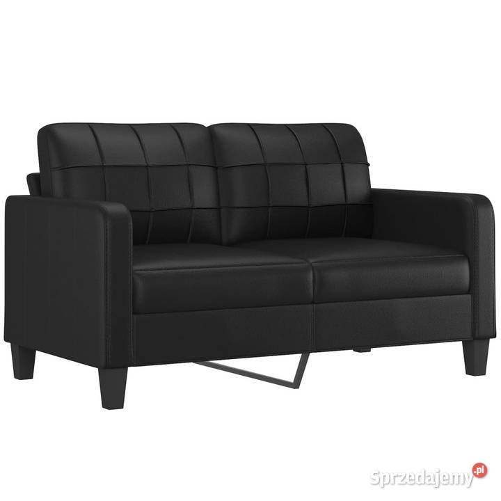 2osobowa sofa czarna 140 sztuczna skóra WM359117 Sofy i kanapy mazowieckie sprzedam