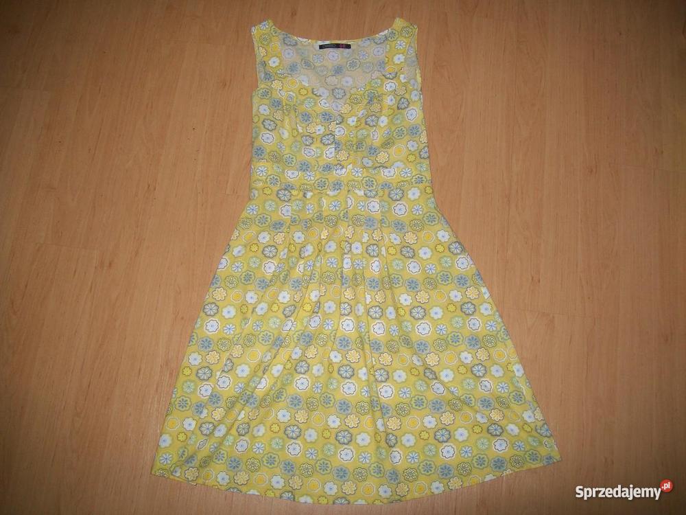 Wiosenna sukienka 38 kolczyki Lębork