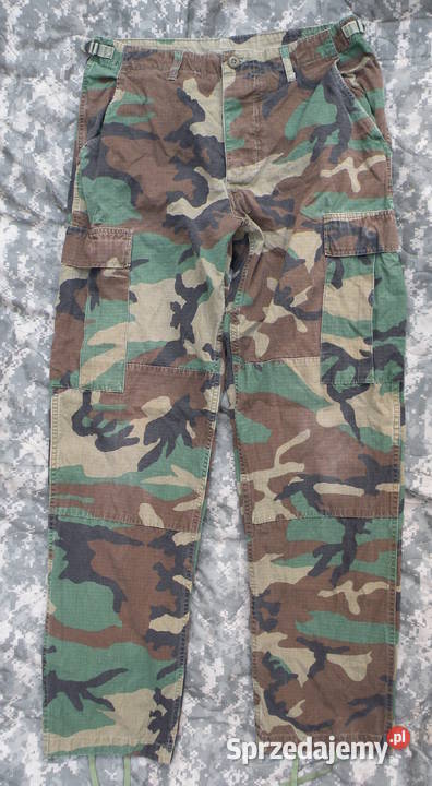 Spodnie BDU woodland medium long cotton Wrocław sprzedam