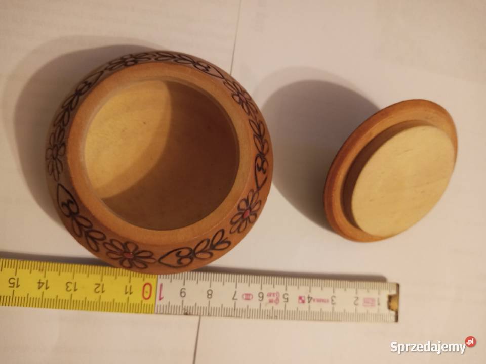 Szkatułka drewniana PRL zachodniopomorskie Szczecinek
