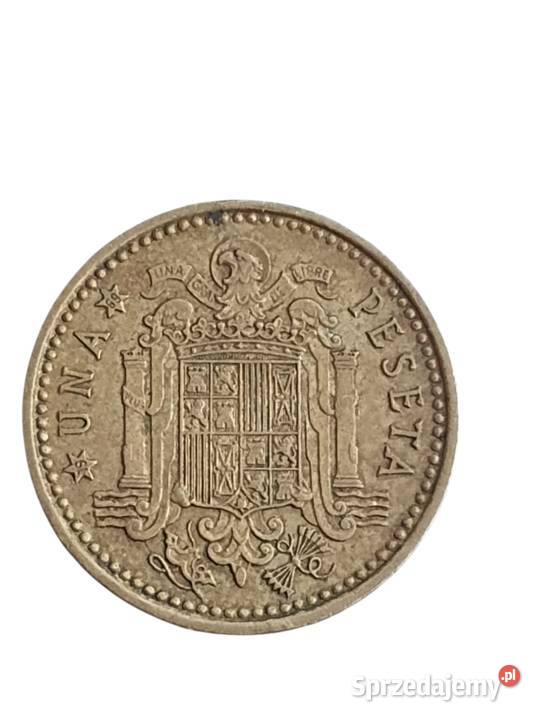 Stara moneta Hiszpania 1 peseta pta 1966 w śląskie Cieszyn