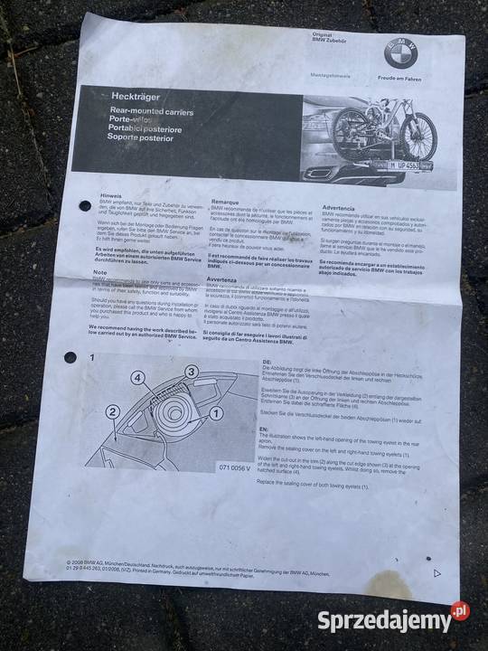 Bagażnik na dwa rowery elektryczne Ateta do BMW Głogów Małopolski