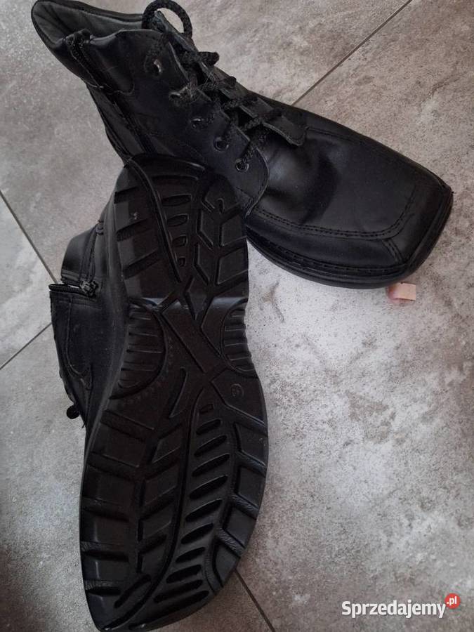 Okazja Eleganckie męskie buty 42 zimowe ze skóry