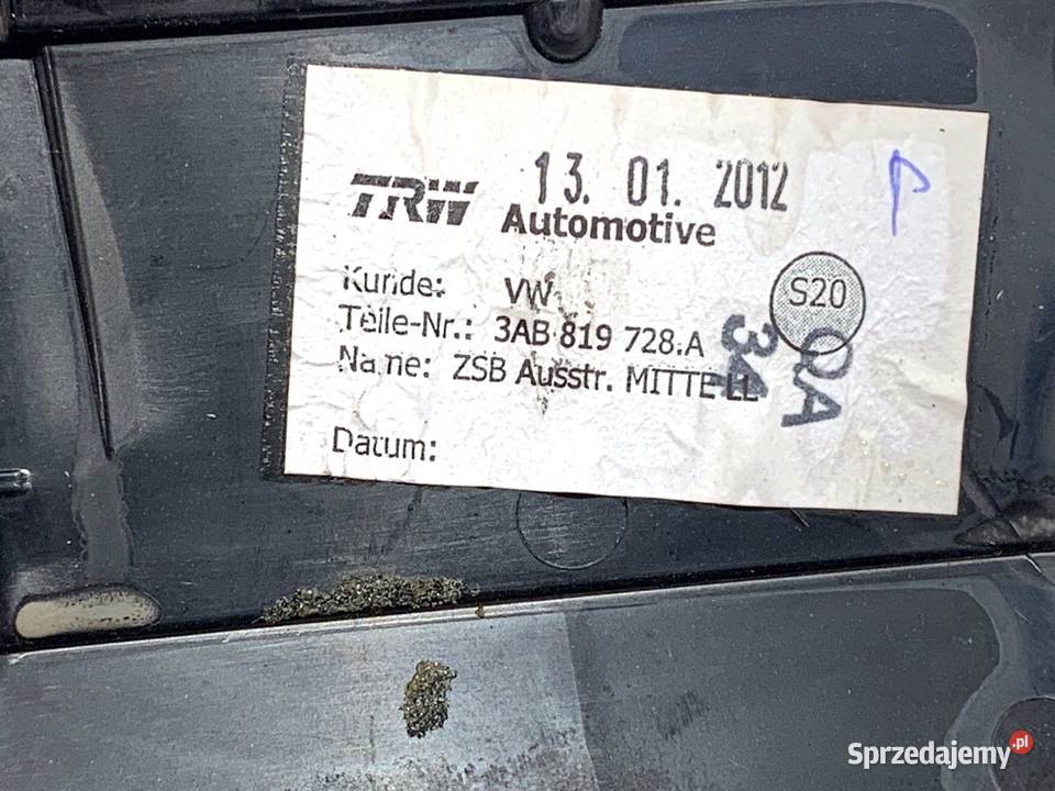 KRATKA NAWIEWU PRZÓD VW CC B7 3AB819728