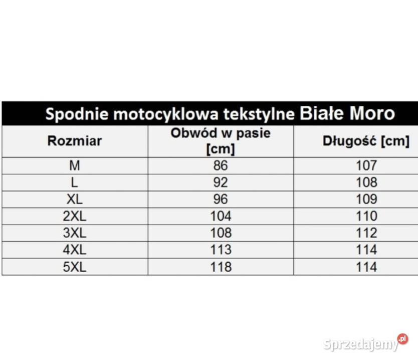 Kurtka spodnie komplet motocyklowy Nowy Białe