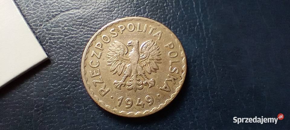 Stare monety 1 złoty 1949 MN PRL Polska 1 Lesko