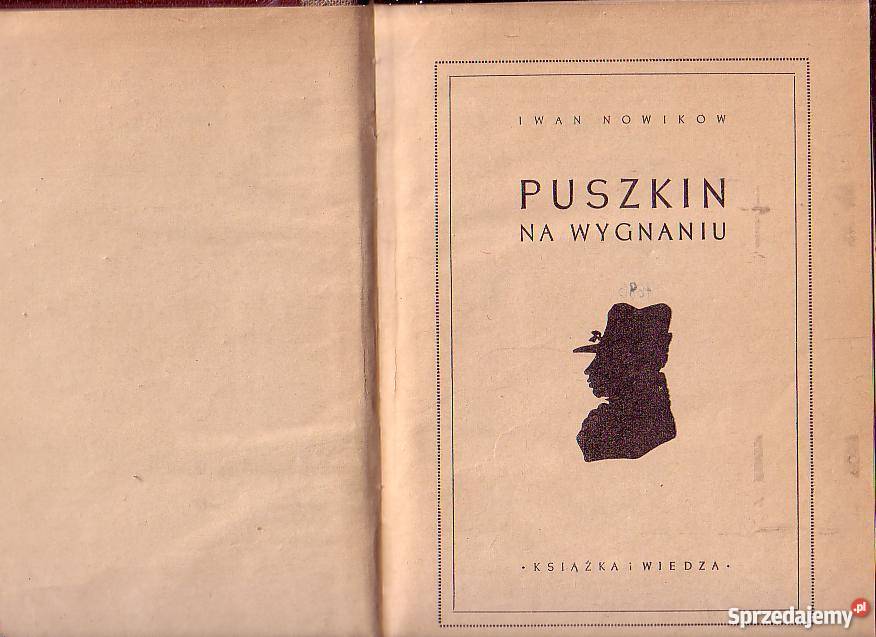 9419 PUSZKIN NA WYGNANIU IWAN NOWIKOW Czyrna