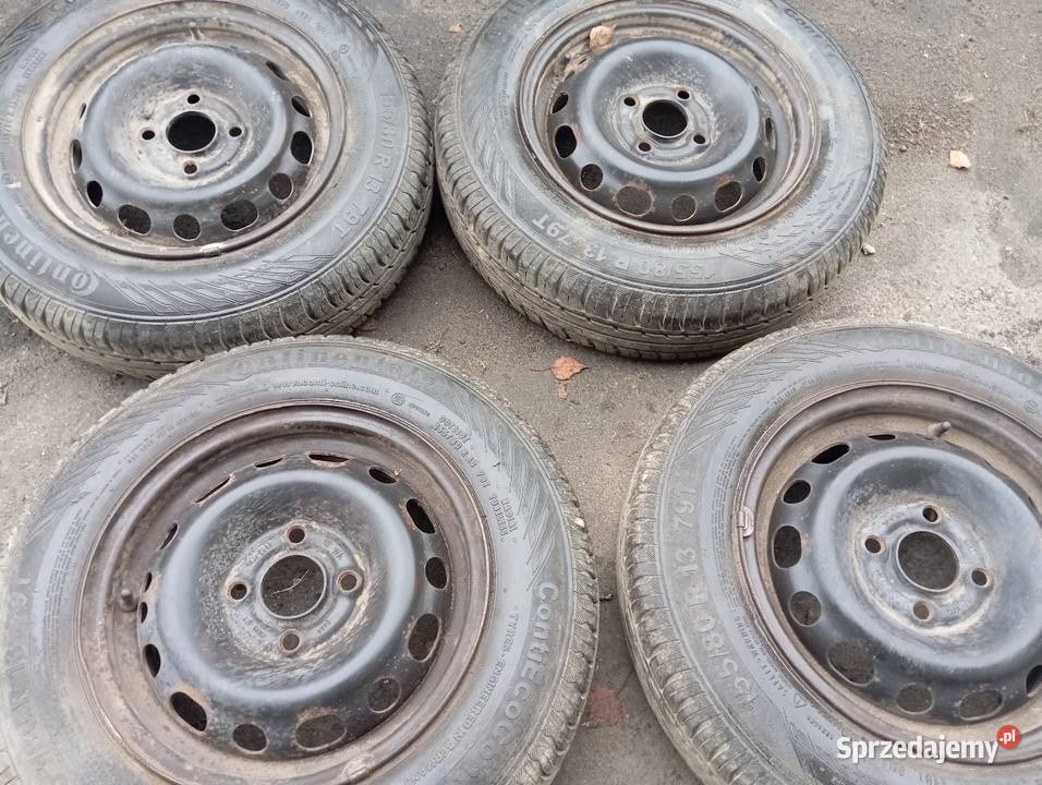 Komplet kół 4x100 Opony Continental 6mm Debrzno