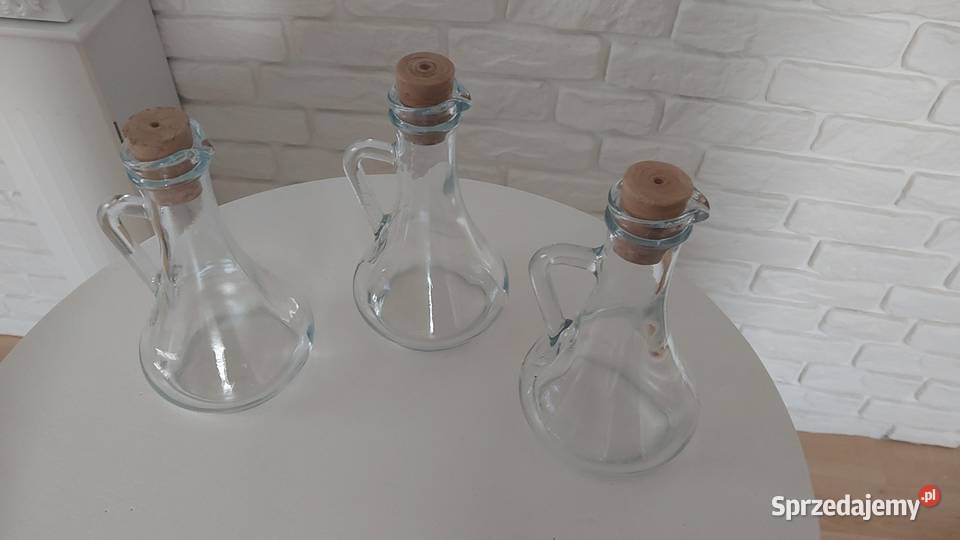 3 szklane karafki śląskie Gliwice