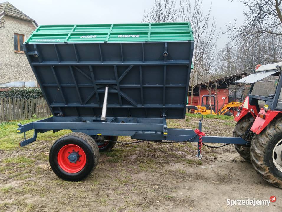 Przyczepa jednoosiowa wywrotka 8ton 3strony nieuszkodzony Wieprz