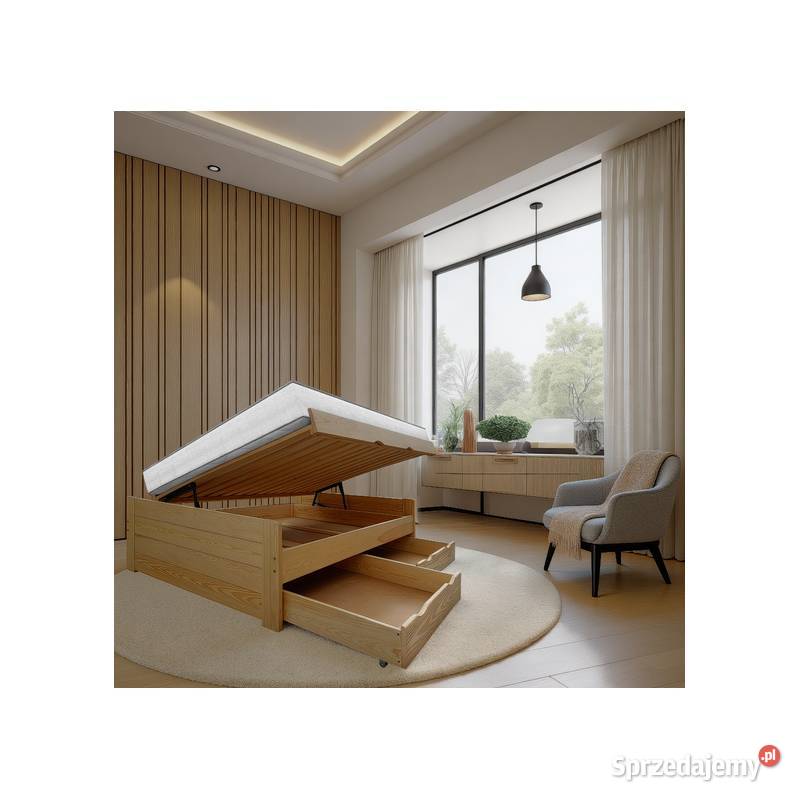 Łóżko ALTO wysokie otwierany pojemnikszuflady 80cm Prudnik