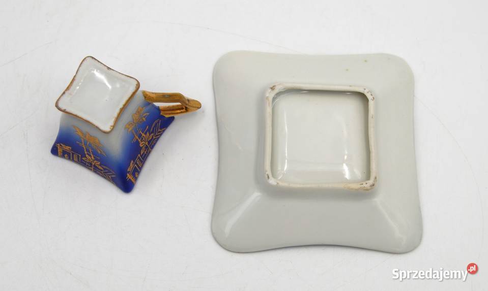 Piękny porcelanowy pozłacany zestaw do mokki Antyki, Sztuka, Kolekcje Poznań