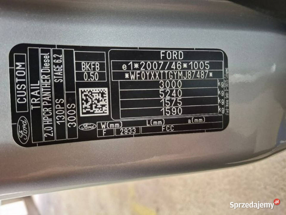 Ford Transit Custom 300 L1 Trail 2021 20 EcoBlue tempomat kujawsko-pomorskie Skępe sprzedam