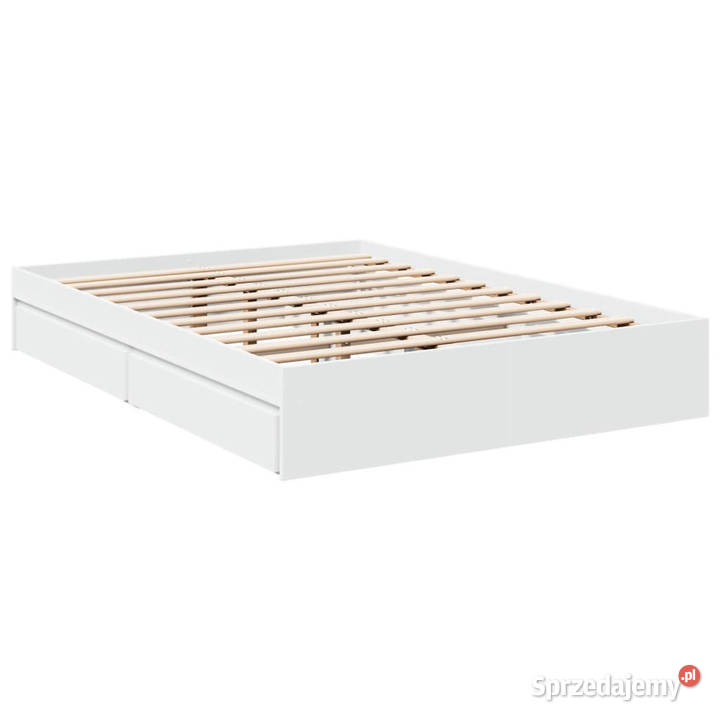 Rama łóżka z szufladami biała 140x190 WM3280685 Warszawa