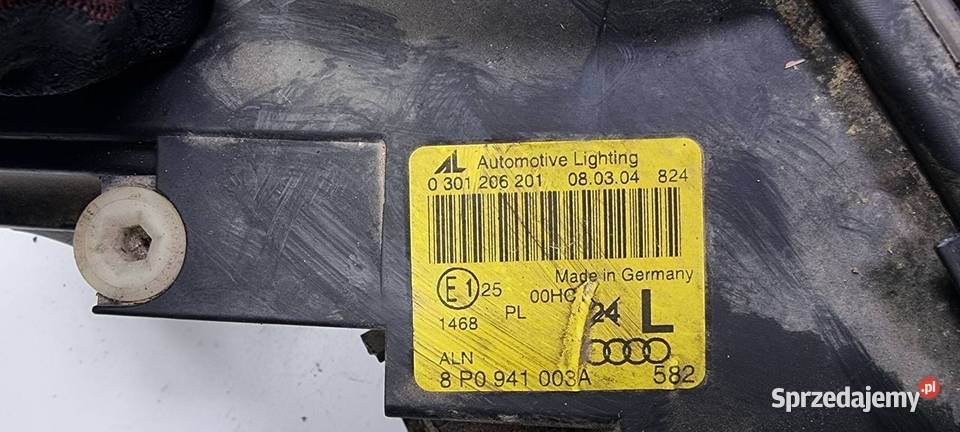 LAMPA LEWA PRZÓD AUDI A3 8P 8P0941003A Pozostałe Lipno sprzedam