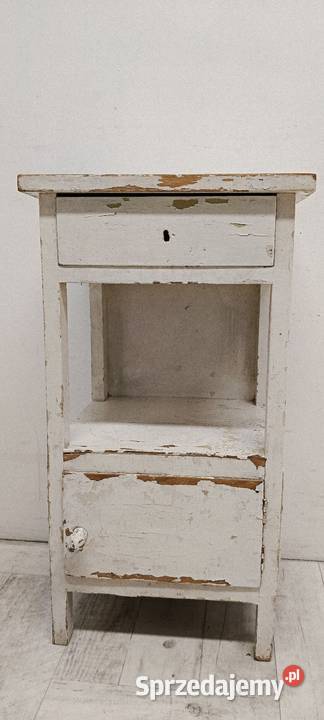szafka nakastlik nocna drewniana vintage stara łódzkie Radomsko