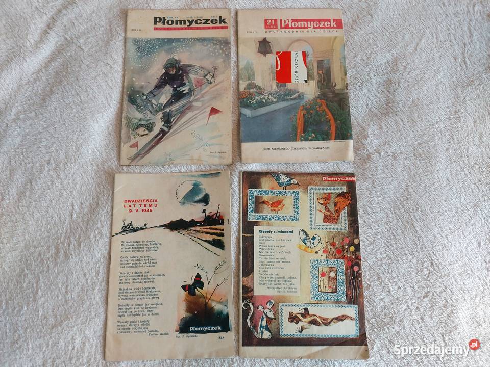 Stara Gazeta Płomyczek z roku 1945 1965 i 1966 1