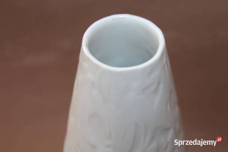 Biały wazon Hutschenreuther z lat 70tych 944 Szczecin