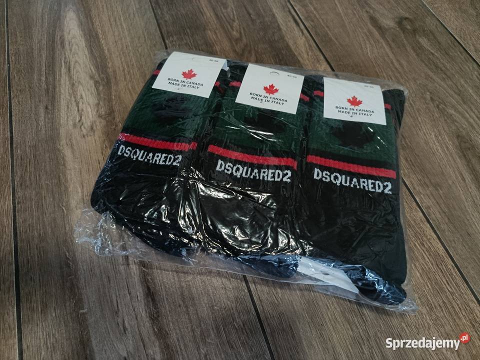 Skarpety męskie Dsquared2 classic czarne 12pak Białystok