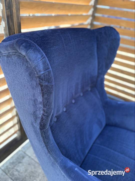 Fotela uszak granatowy welur Góra Bałdrzychowska-Kolonia