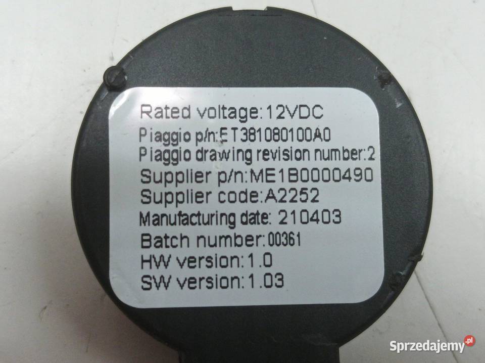 CZUJNIK SENSOR SENSOR DESZCZU ET381080100A0