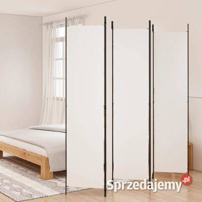 vidaXL Parawan 5panelowy biały 250x220