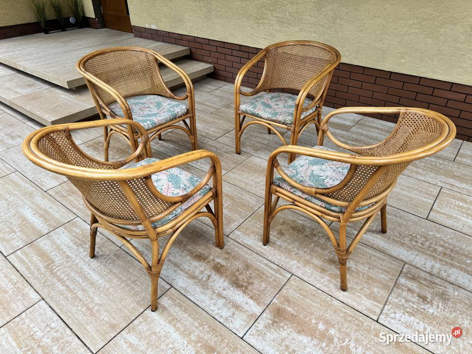 Fotel rattanowy wiklinowy krzesło fotelik z Garwolin