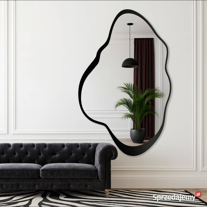 Lustro o nieregularnym kształcie w ramie mdf Warszawa sprzedam