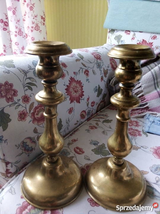 Stare mosiężne świeczniki