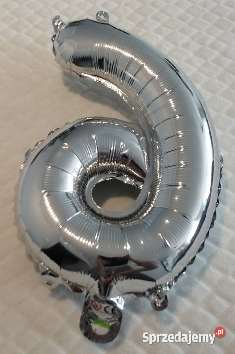 Balon foliowy Cyfra 6 srebrny 35 Zabawka Pozostałe