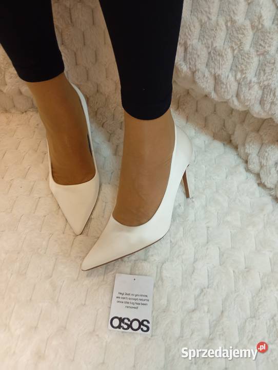 40 ASOS DesignBiałe czółenka szpilki wieczorowe