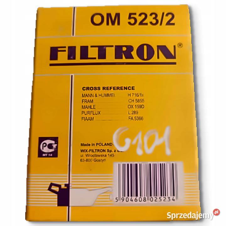 FILTR OLEJU Filtron OM 5232 OM5232 Opel Vectra B osobowe lubelskie Chełm
