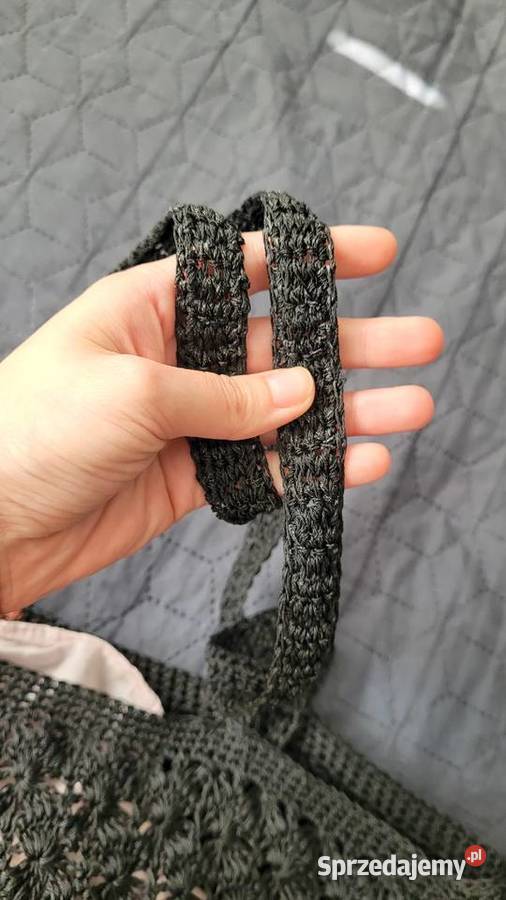 Duża czarna ażurowe torba Lublin sprzedam