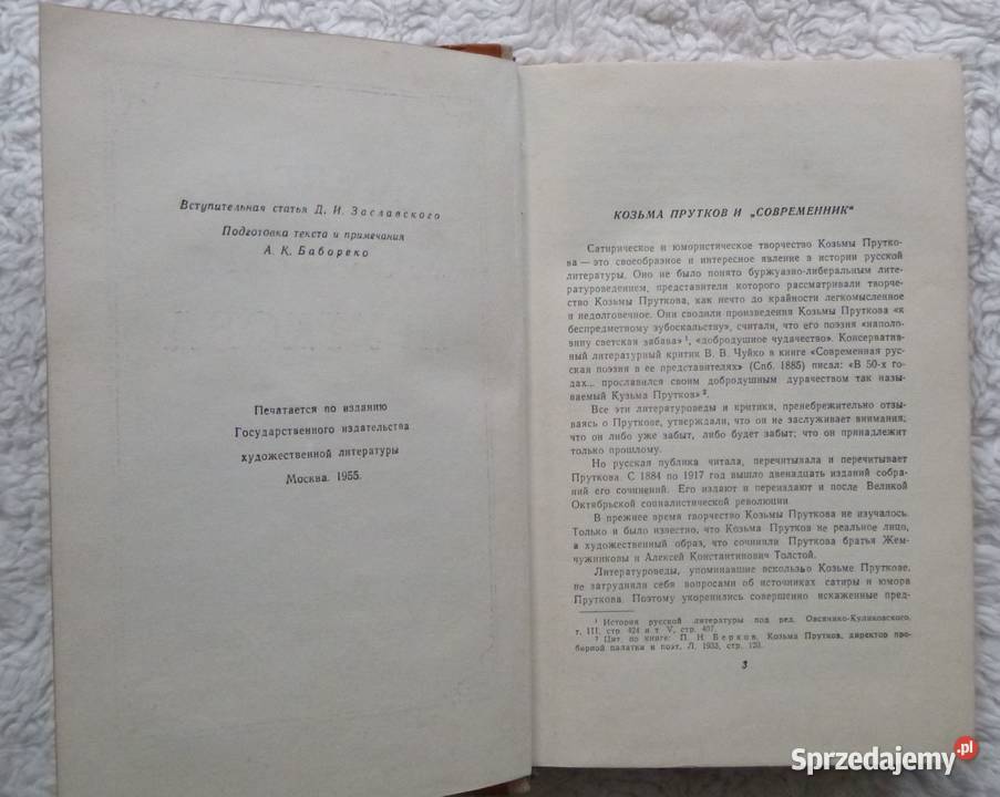 Utwory Koźmy Prutkowa rosyjsku Proza i poezja mazowieckie Warszawa